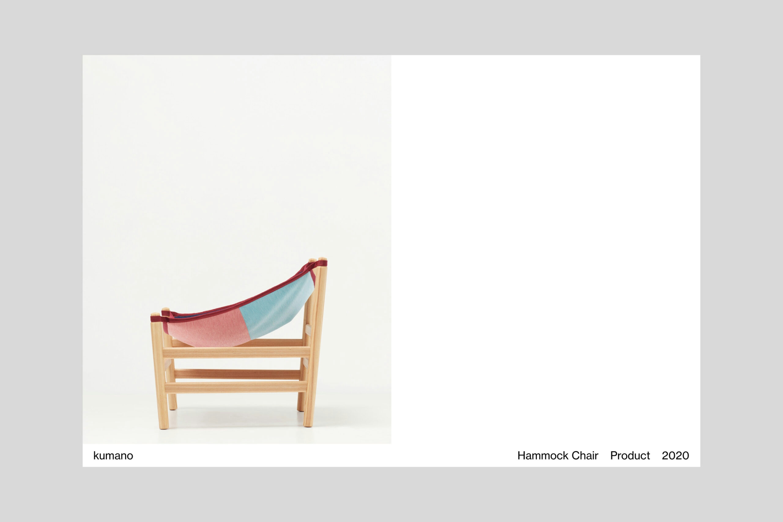 Wataru Kumano web layout showing the Hammock Chair