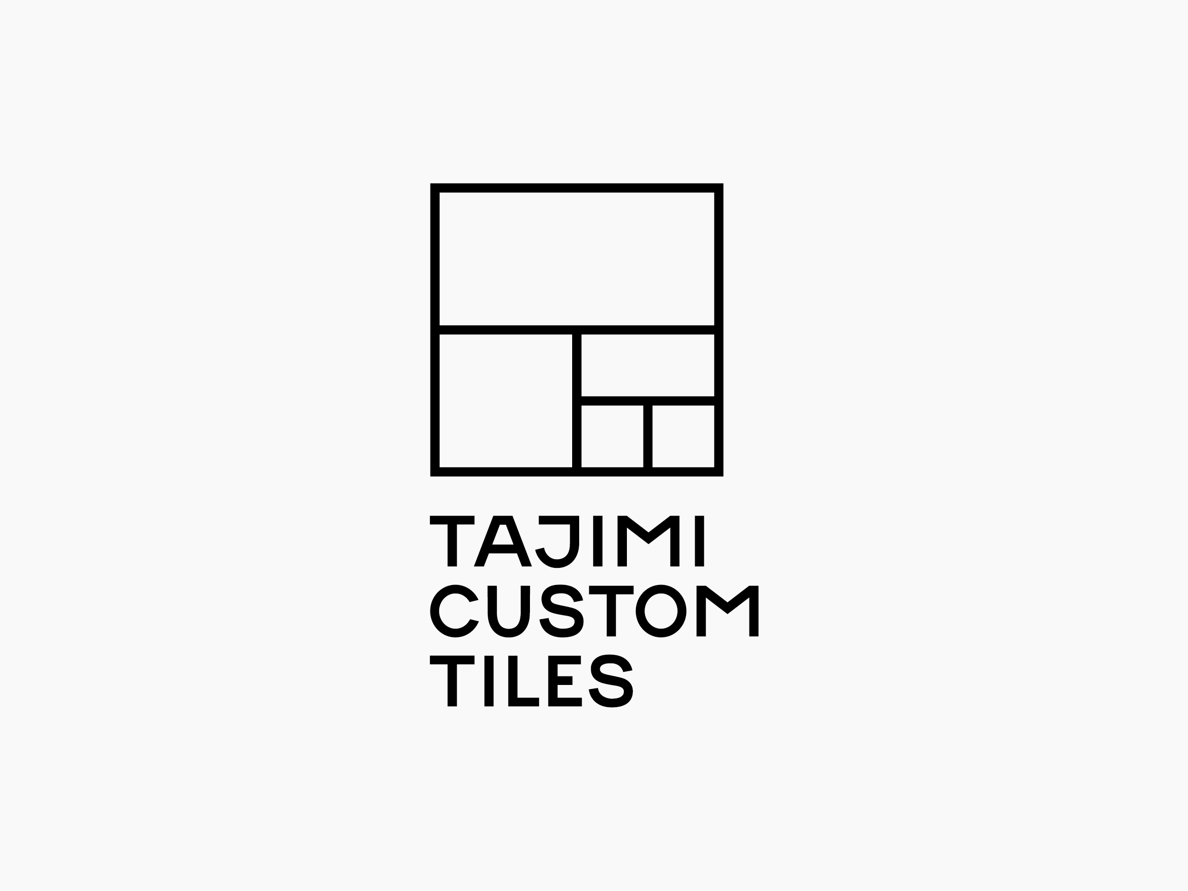 Tajimi Custom Tiles symbol mark and logo type